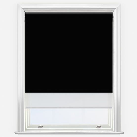 Double Roller AquaLuxe SunVue Black & White Double Roller Blind