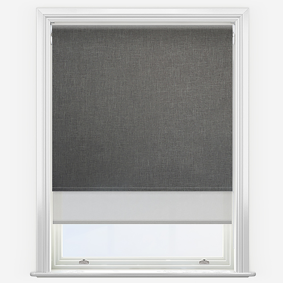 Double Roller Artivis Blackout Mole Grey & Grey Double Roller Blind