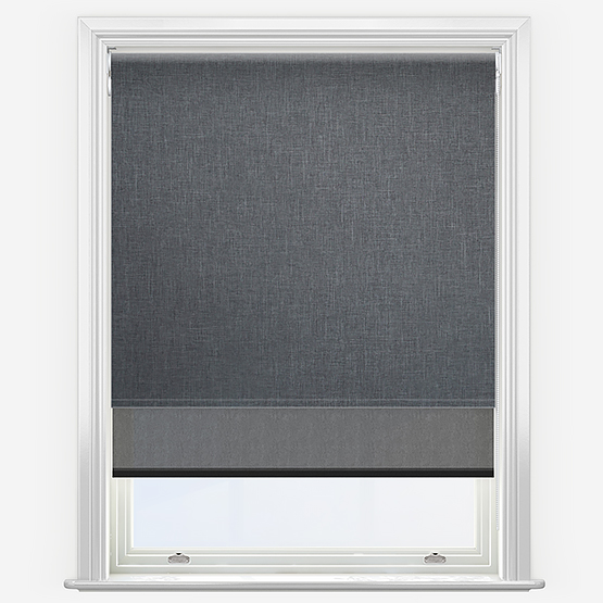 Double Roller Artivis Blackout Rock Grey & SunVue Jet Black Double Roller Blind