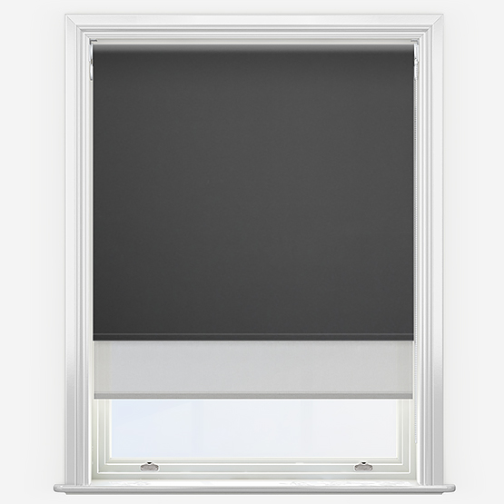 Double Roller Carnival Blackout Anthracite & Grey Double Roller Blind