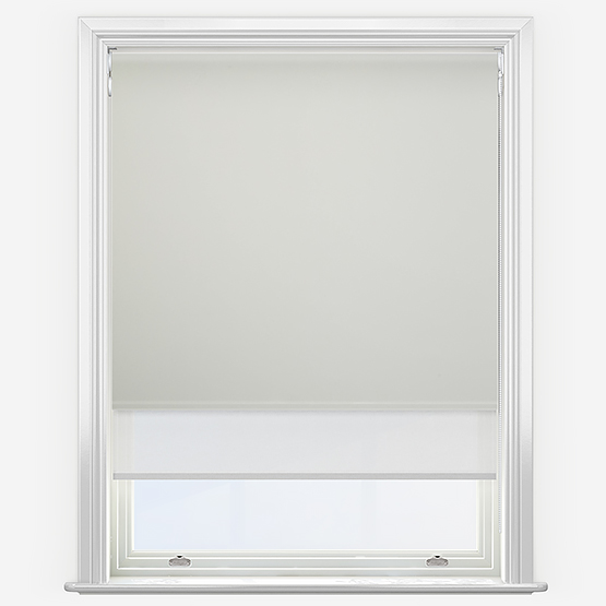 Double Roller Carnival Blackout Cream & White Double Roller Blind