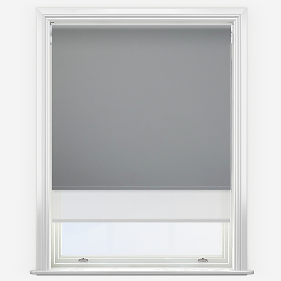 Double Roller Carnival Blackout Shadow & White Double Roller Blind