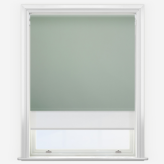Double Roller Carnival Blackout Willow & White Double Roller Blind