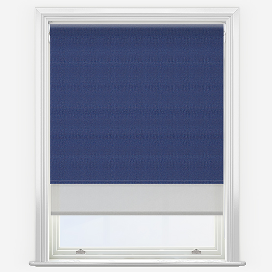Double Roller Denim Blue & Grey Double Roller Blind