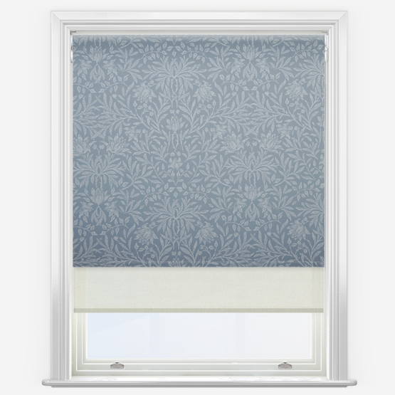 Double Roller Florence Persian Blue & Cream Double Roller Blind