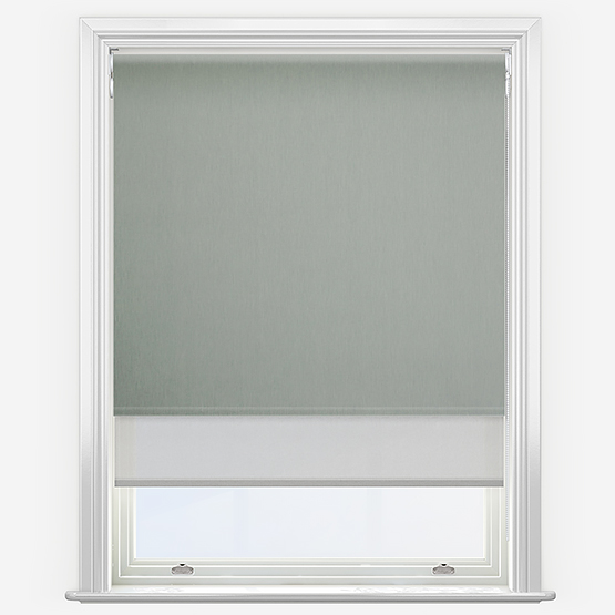 Double Roller Fusion Blackout Cool Grey & Grey Double Roller Blind