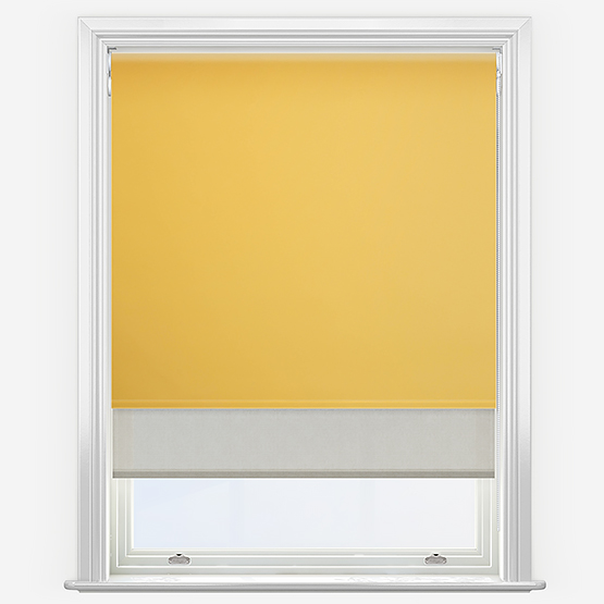 Double Roller Fusion Blackout Daffodil Yellow & Natural Double Roller Blind