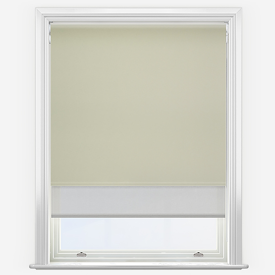 Double Roller Fusion Blackout Greige & Grey Double Roller Blind