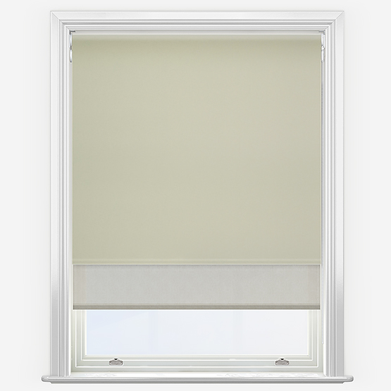 Double Roller Fusion Blackout Greige & Natural Double Roller Blind