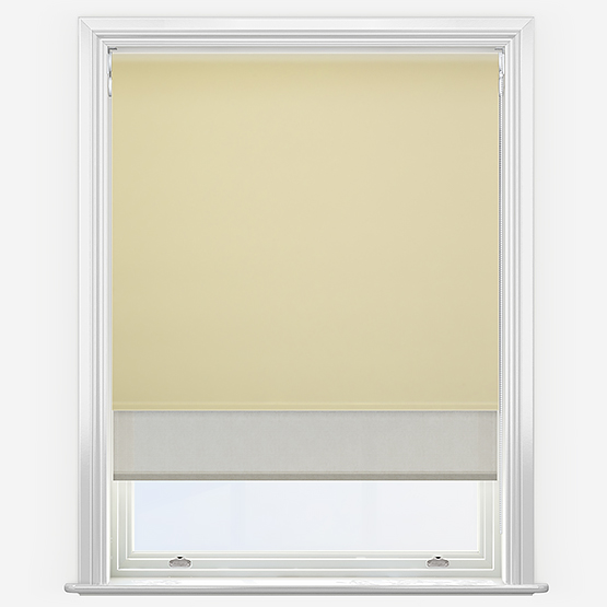 Double Roller Fusion Blackout Ivory & Natural Double Roller Blind