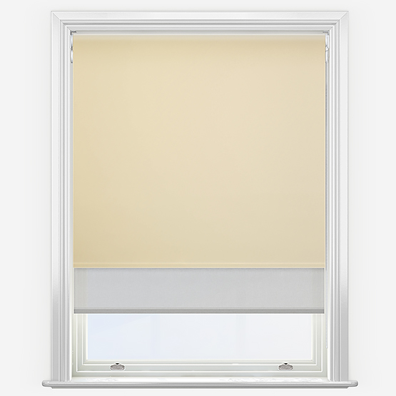 Double Roller Fusion Blackout Light Taupe & Grey Double Roller Blind