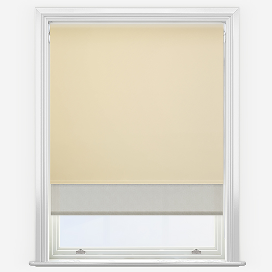 Double Roller Fusion Blackout Light Taupe & Natural Double Roller Blind