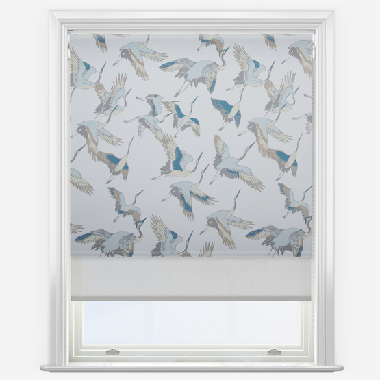 Double Roller Herons Lupin & Grey Double Roller Blind