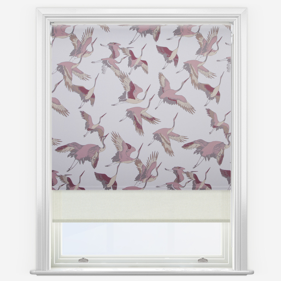 Double Roller Herons Mulberry & Cream Double Roller Blind