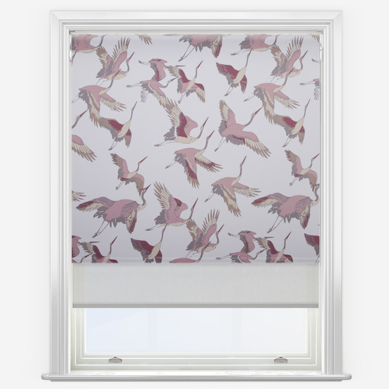 Double Roller Herons Mulberry & Grey Double Roller Blind