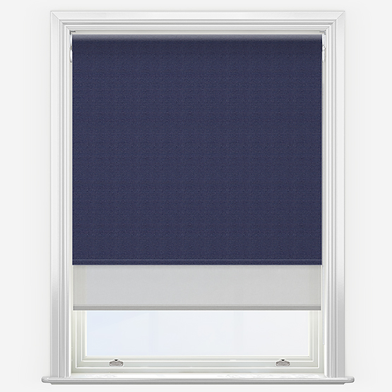 Double Roller Indigo & Grey Double Roller Blind