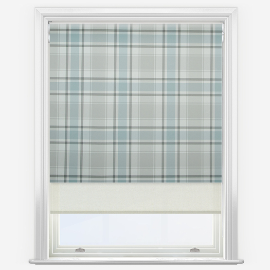 Double Roller Lomond Bluebell & Cream Double Roller Blind