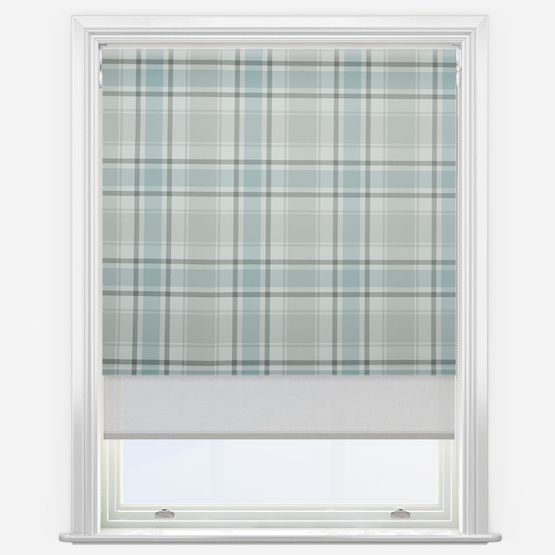 Double Roller Lomond Bluebell & Grey Double Roller Blind