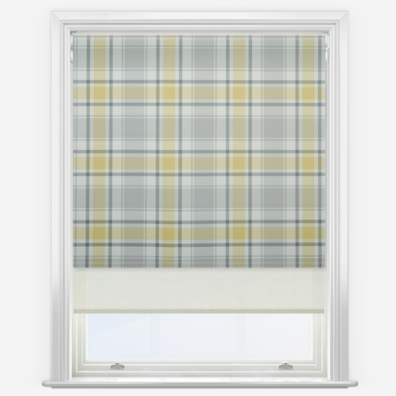 Double Roller Lomond Gorse & Cream Double Roller Blind