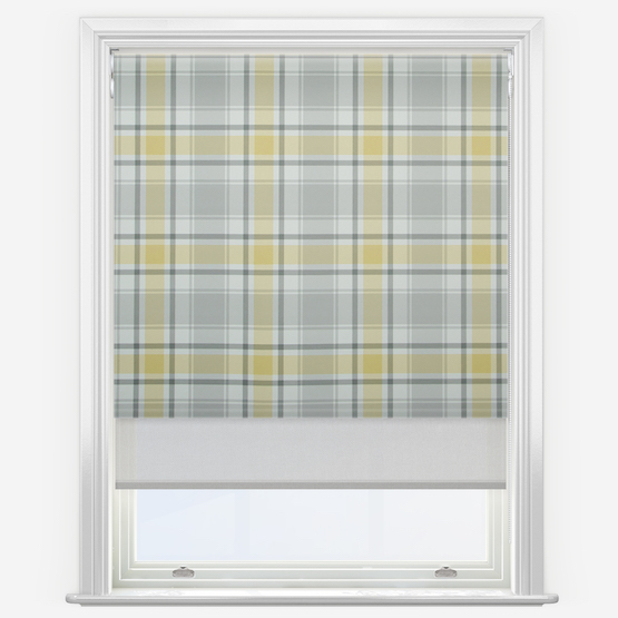 Double Roller Lomond Gorse & Grey Double Roller Blind