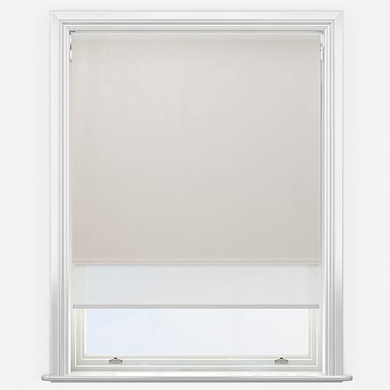 Double Roller Mamba Cream & White Double Roller Blind