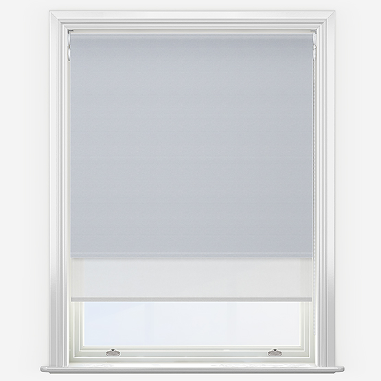 Double Roller Mineral & White  Double Roller Blind