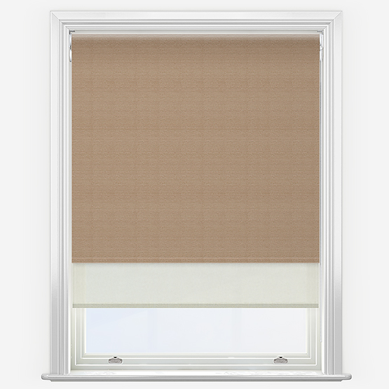 Double Roller Mushroom & Natural Double Roller Blind