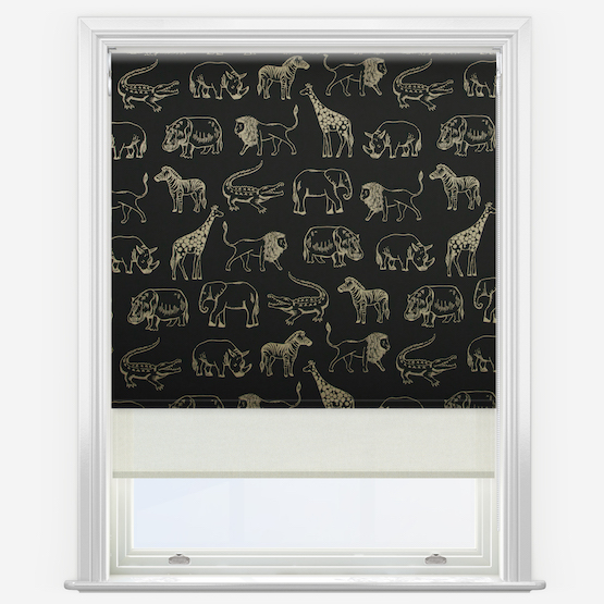 Double Roller Night Safari Gold & Cream Double Roller Blind