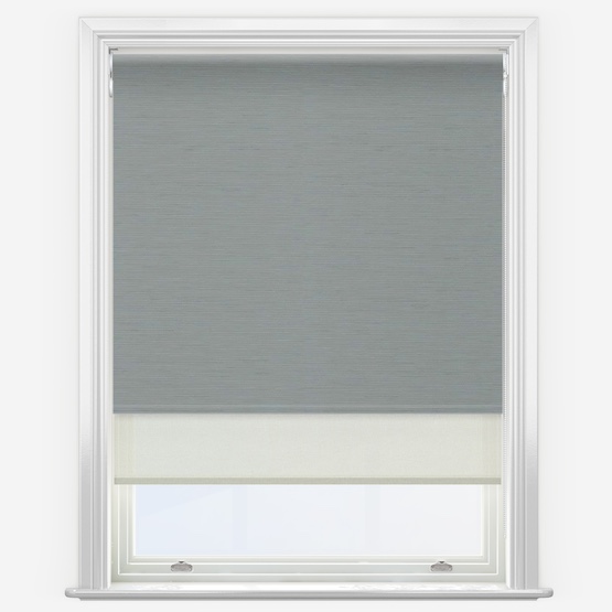 Double Roller Plaza Graphite & Cream Double Roller Blind