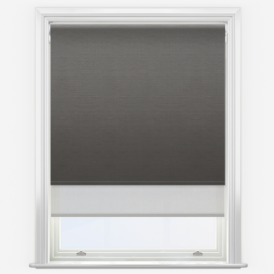 Double Roller Plaza Graphite Grey Double Roller Blind
