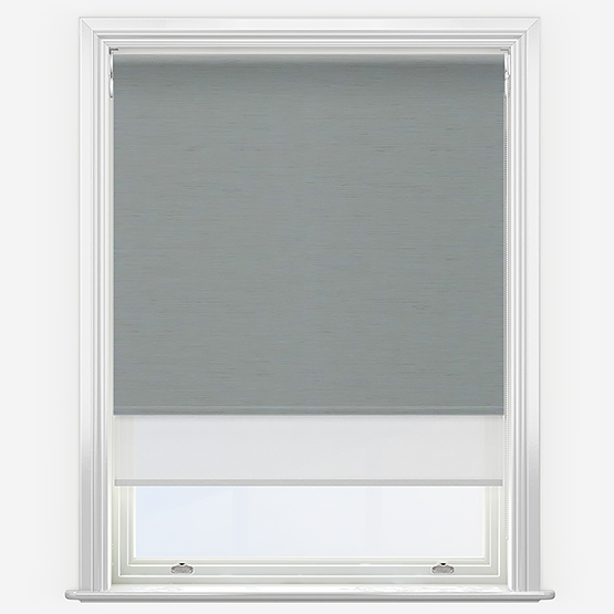 Double Roller Plaza Graphite White Double Roller Blind