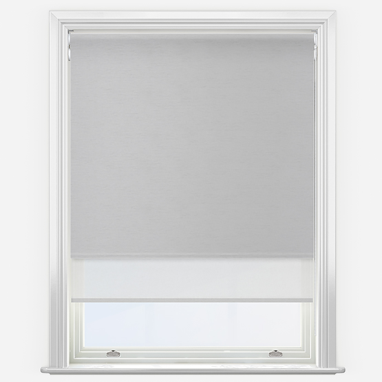 Double Roller Plaza Steel White Double Roller Blind
