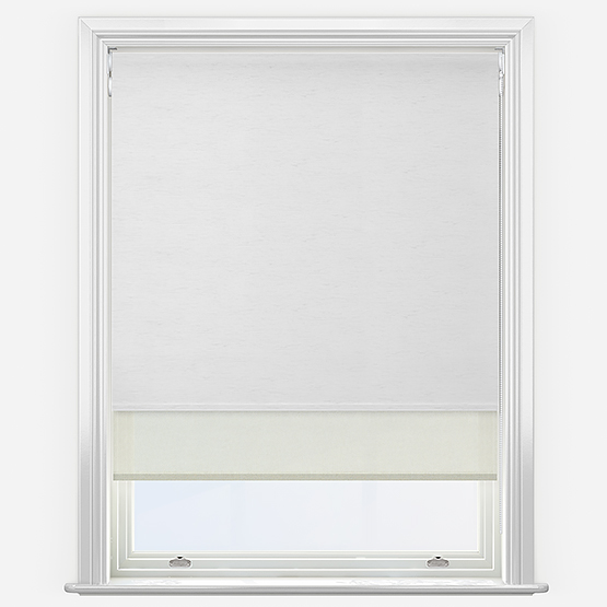 Double Roller Plaza Whisper & Cream Double Roller Blind
