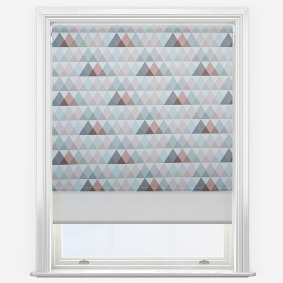 Double Roller Polygon Sorbet & Grey Double Roller Blind