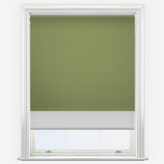 Double Roller Pop Blackout Fern & Grey Double Roller Blind
