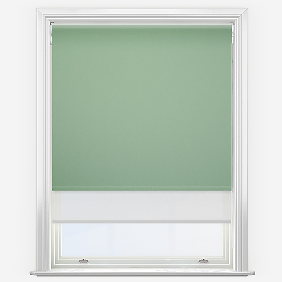 Double Roller Pop Blackout Sage & White Double Roller Blind