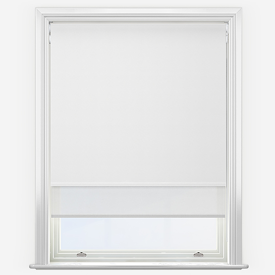 Double Roller Porcelain & White Double Roller Blind