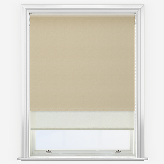 Double Roller Sand & Natural Double Roller Blind