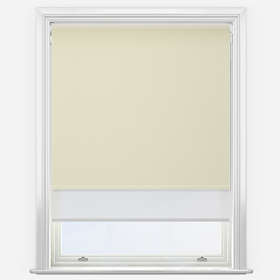Double Roller SunVue Cream & White Double Roller Blind