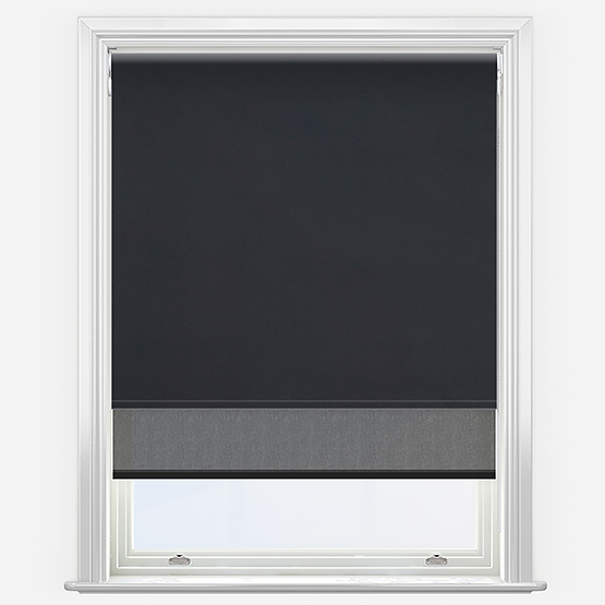Double Roller SunVue Jet Black Double Roller Blind