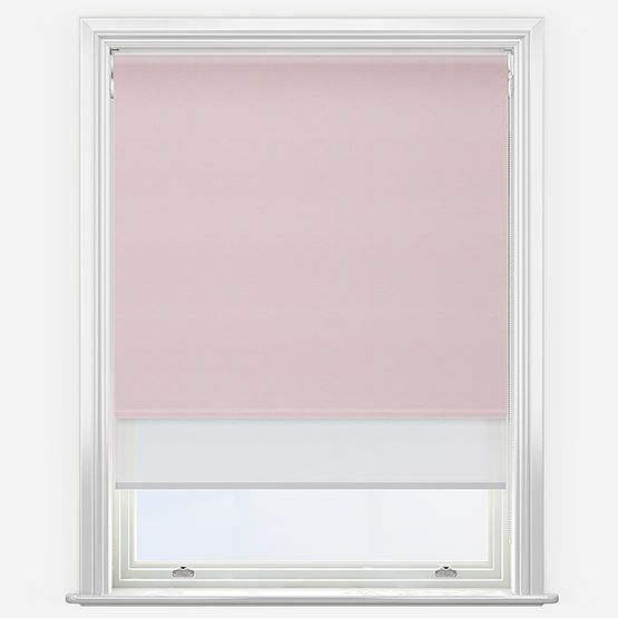 Double Roller SunVue Pink & White Double Roller Blind