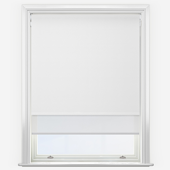 Double Roller SunVue Porcelain & White Double Roller Blind