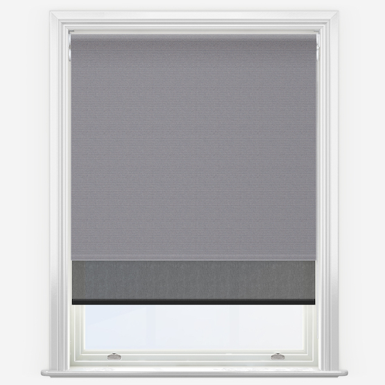 Double Roller SunVue Seal & Jet Black Double Roller Blind