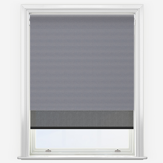 Double Roller SunVue Seal & Jet Black Double Roller Blind