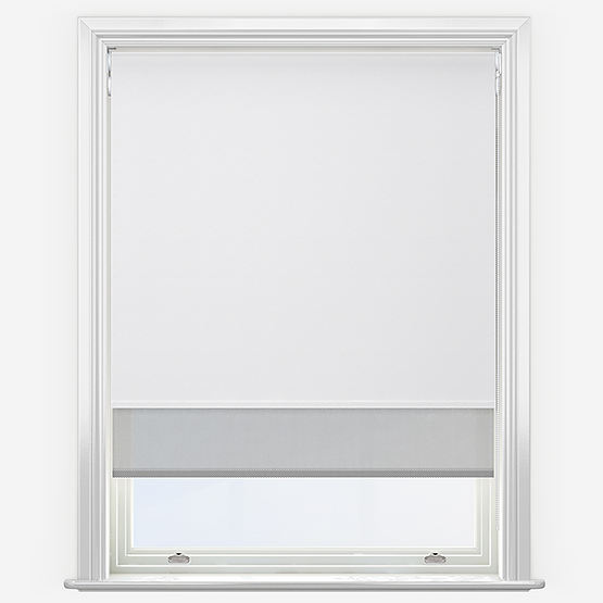 Double Roller SunVue White & Dove Grey Double Roller Blind