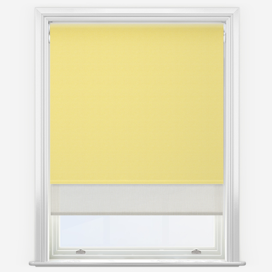 Double Roller SunVue Yellow and Cream Double Roller Blind