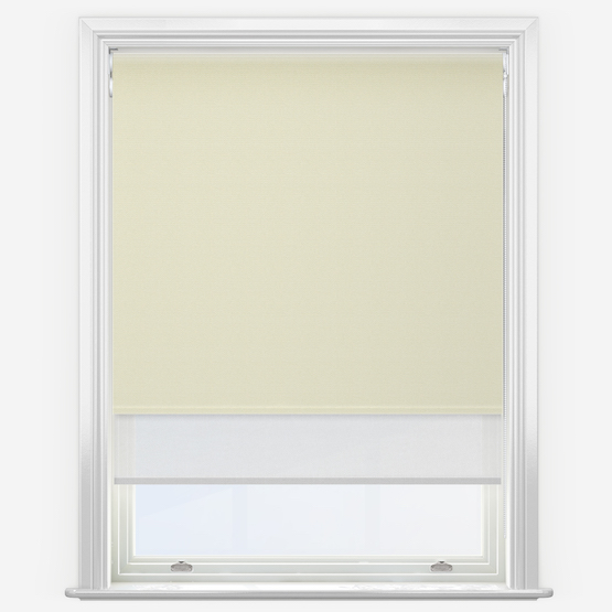 Double Roller Supreme Blackout Cream & White Double Roller Blind