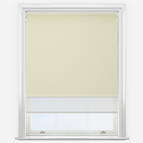 Double Roller Supreme Blackout Cream & White Double Roller Blind
