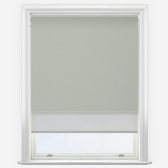 Double Roller Supreme Blackout Mist Grey & Grey Double Roller Blind