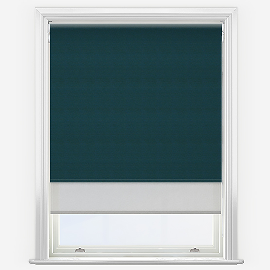 Double Roller Supreme Blackout Azure & Grey Double Roller Blind